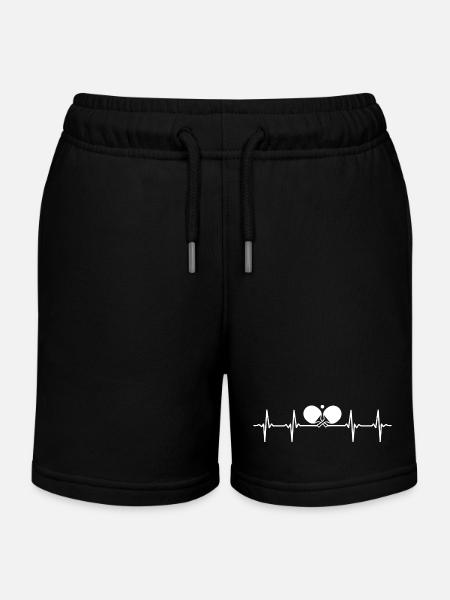 Ping Pong battement de coeur Tennis De Table - Short de jogging enfant bio Stanley/Stella - noir