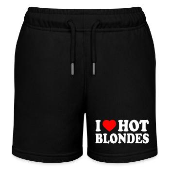 I love hot blondes - Kinder Organic Joggingshorts Mini Bolter von Stanley/Stella - Schwarz - Vorne