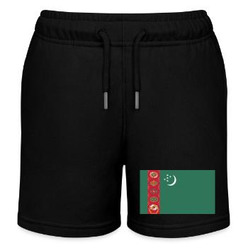 Turkmenische Flagge - Kinder Organic Joggingshorts Mini Bolter von Stanley/Stella - Schwarz - Vorne