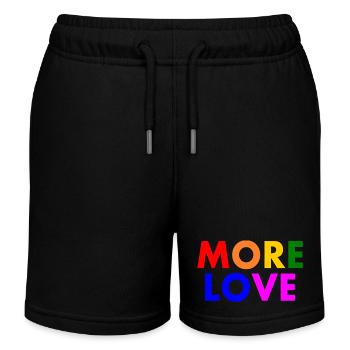 More love - Short de jogging enfant bio Stanley/Stella - noir - Devant