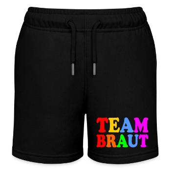 Team braut - Kinder Organic Joggingshorts Mini Bolter von Stanley/Stella - Schwarz - Vorne