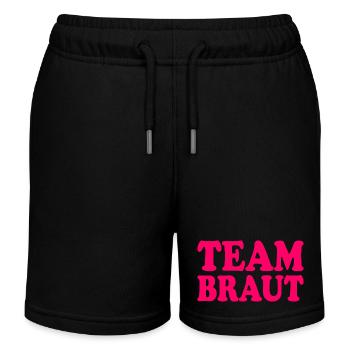 Team braut - Kinder Organic Joggingshorts Mini Bolter von Stanley/Stella - Schwarz - Vorne
