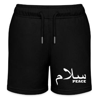 Frieden auf arabisch - Kinder Organic Joggingshorts Mini Bolter von Stanley/Stella - Schwarz - Vorne