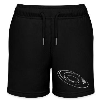 Geometric three-dimensional circular disk - Kids Organic Sweat Shorts by Stanley/Stella - black - Front