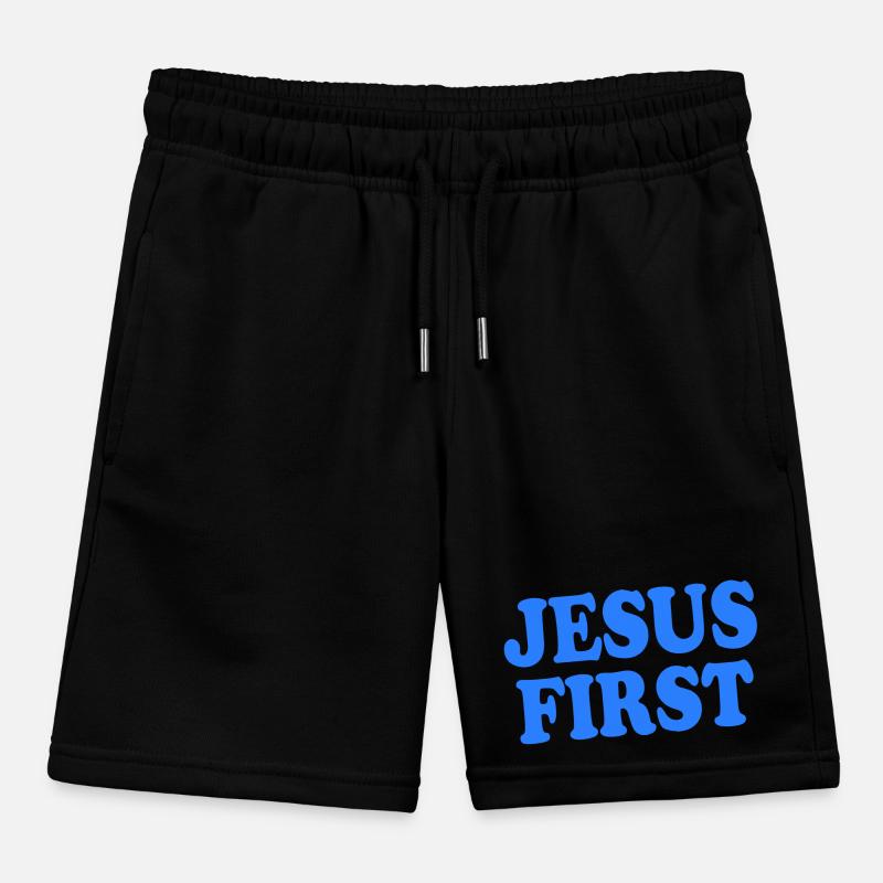 Jesus first Kids Organic Sweat Shorts by Stanley/Stella