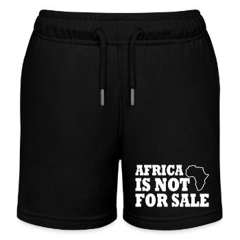 africa is not for sale - Kids Organic Sweat Shorts by Stanley/Stella - black - Front