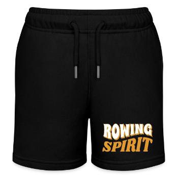 Rowing Spirit - Rudern - Ruderer - Ruderin - Kinder Organic Joggingshorts Mini Bolter von Stanley/Stella - Schwarz - Vorne