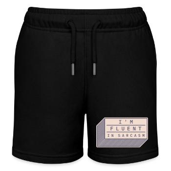 Ich bin fließend in Sarkasmus - Kinder Organic Joggingshorts Mini Bolter von Stanley/Stella - Schwarz - Vorne