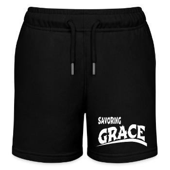 palate herbs sayings statement beauty awesome - Kinder Organic Joggingshorts Mini Bolter von Stanley/Stella - Schwarz - Vorne