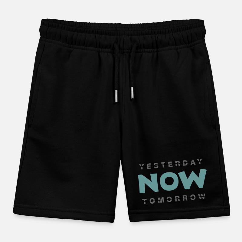 Now - not yesterday and not tomorrow Kids Organic Sweat Shorts by Stanley/Stella