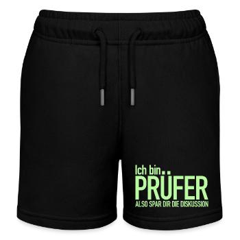 Ich bin Prüfer, Spar dir die Diskussion - Kinder Organic Joggingshorts Mini Bolter von Stanley/Stella - Schwarz - Vorne