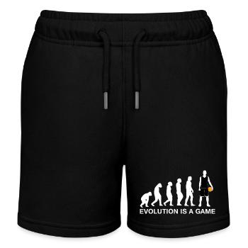 Basket-ball - Short de jogging enfant bio Stanley/Stella - noir - Devant