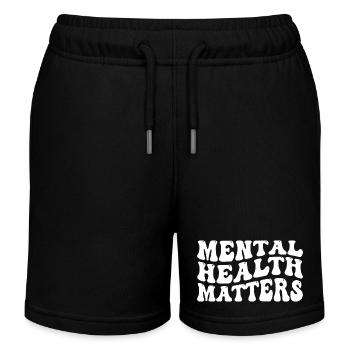 Sensibilisation à la santé mentale Vintage Groovy Mental - Short de jogging enfant bio Stanley/Stella - noir - Devant