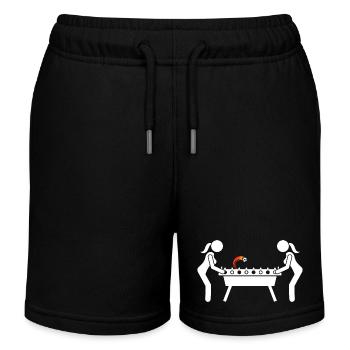 Fußball Tischfußball Kicker Frauen Wochenende Fun - Kinder Organic Joggingshorts Mini Bolter von Stanley/Stella - Schwarz - Vorne