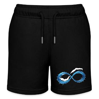 Infinity Wave Swimming - Kids Organic Sweat Shorts by Stanley/Stella - black - Front