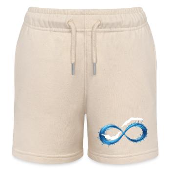 Infinity Wellen Schwimmen - Kinder Organic Joggingshorts Mini Bolter von Stanley/Stella - Natur - Vorne