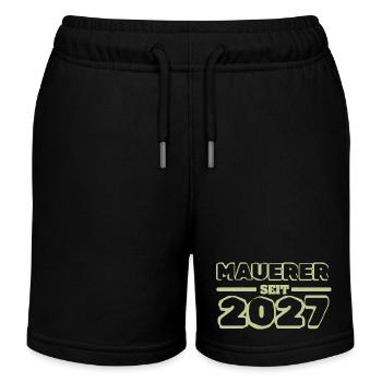 Maurer 2027 - Kinder Organic Joggingshorts Mini Bolter von Stanley/Stella - Schwarz - Vorne