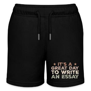 Es ist ein guter Tag, um einen Aufsatz zu schreiben Englischlehrer - Kinder Organic Joggingshorts Mini Bolter von Stanley/Stella - Schwarz - Vorne