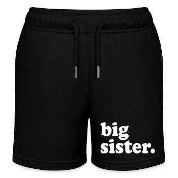 Big sister - Kinder Organic Joggingshorts Mini Bolter von Stanley/Stella - Schwarz - Vorne