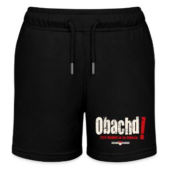 Obachd! Letzte Warnung vor der Bräddschn - Kinder Organic Joggingshorts Mini Bolter von Stanley/Stella - Schwarz - Vorne