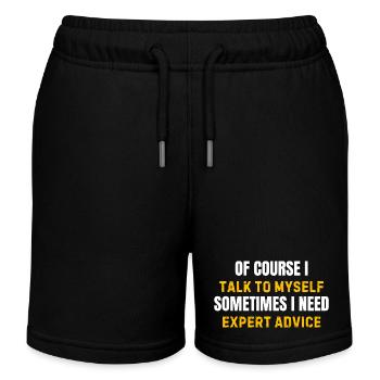 Natürlich rede ich mit mir selbst, ich brauche fachkundigen Rat - Kinder Organic Joggingshorts Mini Bolter von Stanley/Stella - Schwarz - Vorne