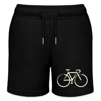 Creme-Striche - Kinder Organic Joggingshorts Mini Bolter von Stanley/Stella - Schwarz - Vorne
