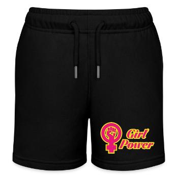 Girl Power - Kinder Organic Joggingshorts Mini Bolter von Stanley/Stella - Schwarz - Vorne