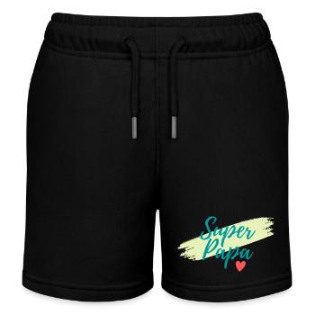 Super Dad - Kids Organic Sweat Shorts by Stanley/Stella - black - Front
