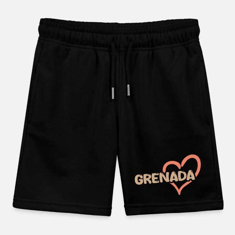 Gift for Grenada Kids Organic Sweat Shorts by Stanley/Stella