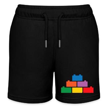 Brick Builder Spielzeug Blöcke Klemmblöcke Steine Steine - Kinder Organic Joggingshorts Mini Bolter von Stanley/Stella - Schwarz - Vorne