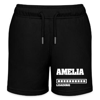 Amelia als Baby - Kinder Organic Joggingshorts Mini Bolter von Stanley/Stella - Schwarz - Vorne