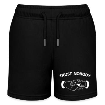 trust nobody - Kids Organic Sweat Shorts by Stanley/Stella - black - Front