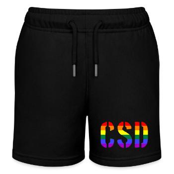 CSD - Christopher Street Day - Gay - Lesbienne - Short de jogging enfant bio Stanley/Stella - noir - Devant