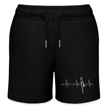 Trombone heartbeat for trombone players - Kids Organic Sweat Shorts by Stanley/Stella - black - Front