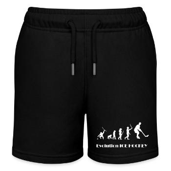 Evolution Eishockey, Ice Hockey - Kinder Organic Joggingshorts Mini Bolter von Stanley/Stella - Schwarz - Vorne