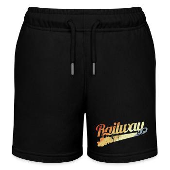 Motivation des chemins de fer - Short de jogging enfant bio Stanley/Stella - noir - Devant
