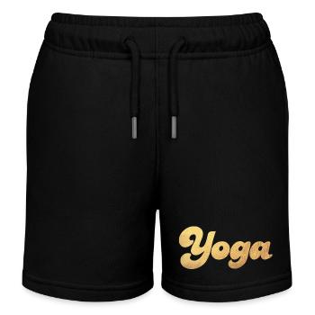 Yoga Gold Schnoerkel Méditation Fan Yogi Hobby - Short de jogging enfant bio Stanley/Stella - noir - Devant