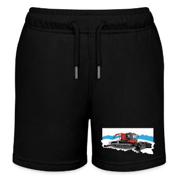Pistenraupe bei der Arbeit im Schnee - Kinder Organic Joggingshorts Mini Bolter von Stanley/Stella - Schwarz - Vorne