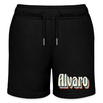 Alvaro retro t-shirt vintage t-shirt gift idea - Kids Organic Sweat Shorts by Stanley/Stella - black - Front