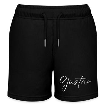 Gustav Name T-Shirt Geschenk Für Männer - Kinder Organic Joggingshorts Mini Bolter von Stanley/Stella - Schwarz - Vorne