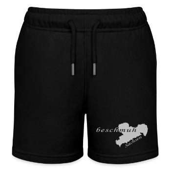 Beschmuh - Sachsen - Sächsisch - Dialekt - Kinder Organic Joggingshorts Mini Bolter von Stanley/Stella - Schwarz - Vorne