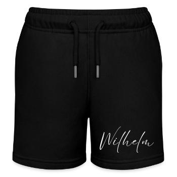 Wilhelm Name T-Shirt Geschenk Für Männer - Kinder Organic Joggingshorts Mini Bolter von Stanley/Stella - Schwarz - Vorne