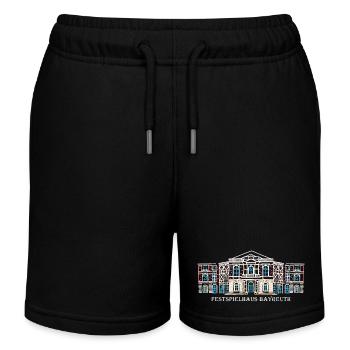 Kultiges Festspielhaus Bayreuth, Bayern - Kinder Organic Joggingshorts Mini Bolter von Stanley/Stella - Schwarz - Vorne