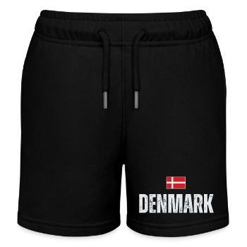 Drapeau du Danemark, fier danois - Short de jogging enfant bio Stanley/Stella - noir - Devant