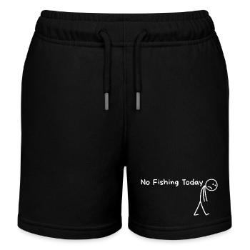 No Fishing Today Fathers Day - Kinder Organic Joggingshorts Mini Bolter von Stanley/Stella - Schwarz - Vorne