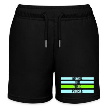 No Time Toxic People Boundaries Self Care Saying - Kids Organic Sweat Shorts by Stanley/Stella - black - Front