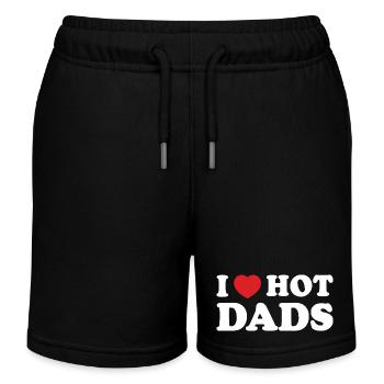 J’ai le cœur des papas sexy - Short de jogging enfant bio Stanley/Stella - noir - Devant