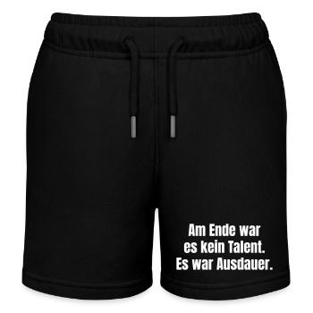 La persévérance au lieu de la conception de citations de talent - Short de jogging enfant bio Stanley/Stella - noir - Devant