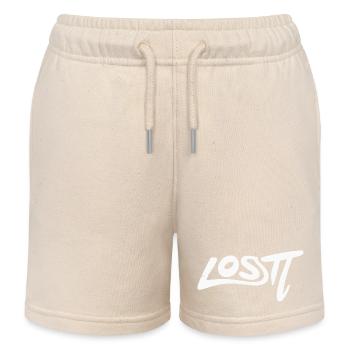 Lost Graffiti Wordmark - Kids Organic Sweat Shorts by Stanley/Stella - soft Ecru - Front