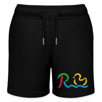 Endlich Rente - Ruhestand - Pension - Kinder Organic Joggingshorts Mini Bolter von Stanley/Stella - Schwarz - Vorne